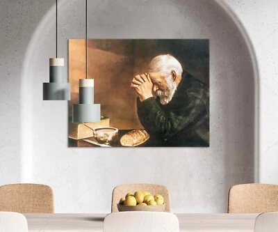 Eric Enstrom Grace praying Hands Religion Print Old man Pray To Jesus reprint - Image 1 of 4