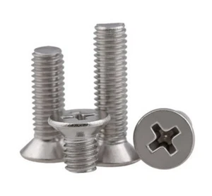 M2.5 * 4-60 2.5mm 304 Stainless Cross Countersinkk Flat Head Phillips Screw Bolt - Imagen 1 de 7