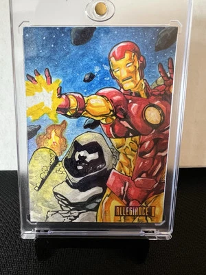 2023 Allegiance: Infinity Trilogy Iron Man Sketch - Nestor Celario 1/1 - Image 1 of 2