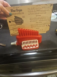Vintage Proll-o-tone Blow Organ W/ Music Sheet/ Instructions - Picture 1 of 14