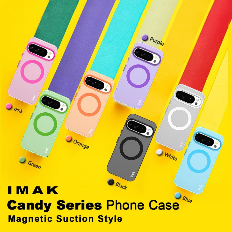 Estuche Rígido Magnético Transparente Anti-caída Colorido Para Google Pixel 10/Pro XL Foto 1 de 4