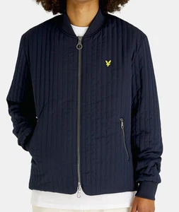 LYLE & SCOTT Herren Jacke dunkelblau gesteppt Fleece gefüttert Größe Small NEU - Bild 1 von 5