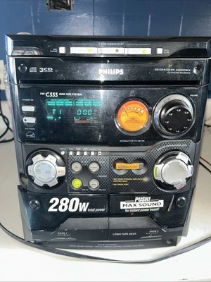 Philips FW-C500 3CD Mini Hi-Fi Stereo System No Remote/Speakers - TESTED -  - Image 1 of 4