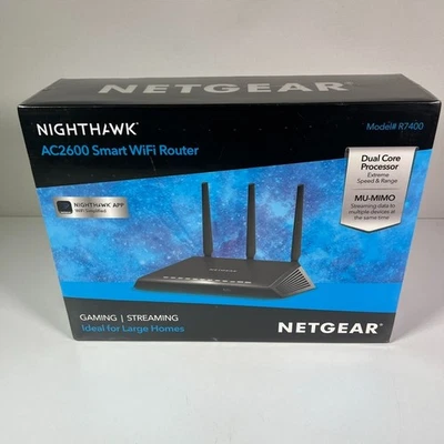 NETGEAR Nighthawk R7400 Dual-Band AC2600 Wi-Fi 5 Router R7400-100NAS NEW!/SEALED - Image 1 of 4