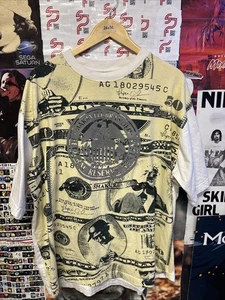 🔥🔥Vintage Makaveli Tupac Rap Hip Hop Dollar Bill T Shirt Y2K FTR Mens Size XXL - Picture 1 of 7