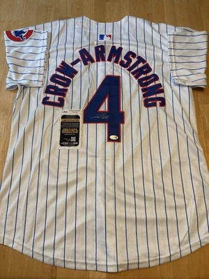 Pete Crow-Armstrong Chicago Cubs Signed Autographed Jersey JSA Certified - Image 1 of 3