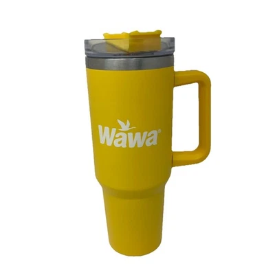 Wawa 40 oz Travel Tumbler Stainless Steel Thermal Insulated Drinking Cup Yellow - Image 1 of 4
