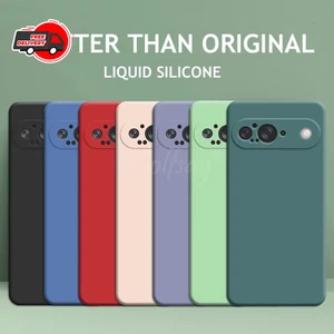 Flüssig Silikon Hülle für Google Pixel 9 Weich TPU Gummi Stoßfest Cover - Bild 1 von 19