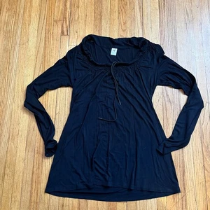 Peruvian Connection Shirt Womens Medium Black   long Sleeve  - Picture 1 of 7