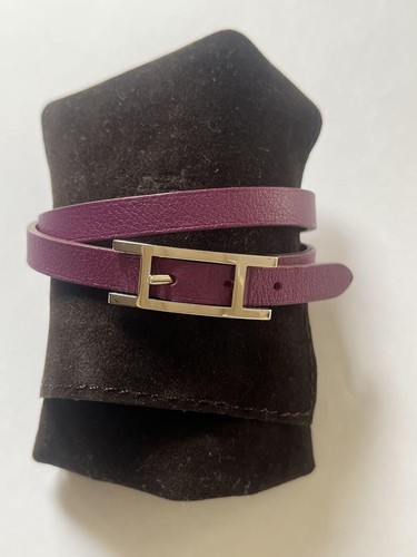 HERMÈS Bracciale Hermes Pelle B Api Dubletour Reversibile Ottimo Usato Senzala