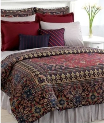 New rare Ralph Lauren New Poet society navy Striped queen Bed Skirt  - Image 1 of 4