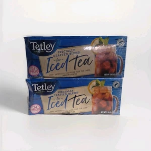 Tetley Schwarztee Eisteemischung Familiengröße 24 runde Teebeutel - 2 Schachteln à 24 - Bild 1 von 8