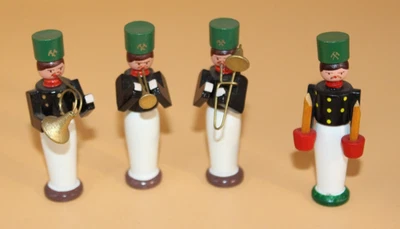 Expertic Miniaturen Bergmann Kapelle je 6,5 cm Erzgebirge Pyramidenfiguren - Bild 1 von 2