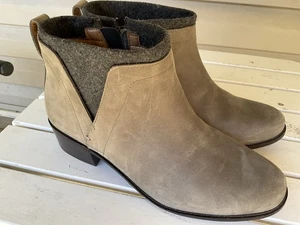 Vionic Joslyn wasserabweisend grau Leder Nubuk Stiefelette Bootie Größe 9 US - Bild 1 von 6