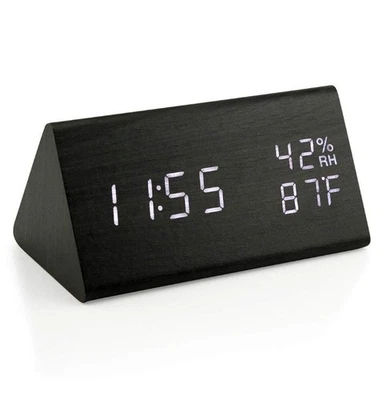 Wooden Alarm Clock, Smart LED Digital Clock for Bedroom/desks, ..............287 - Image 1 of 4