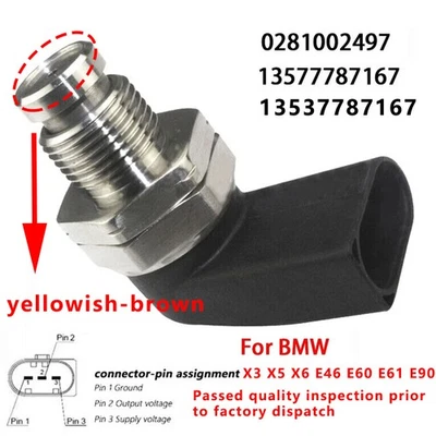 Sensor de presión de combustible para BMW X3 X5 X6 E46 335d 320d E53 E60 E61 E63 0281002497 Foto 1 de 4