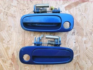 2001-2005 Toyota Celica Driver Passenger Exterior Door Handle Spectra Blue OEM - Picture 1 of 12