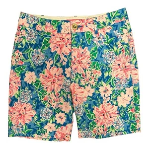Pantalones Cortos Lilly Pulitzer Natia Tiro Medio Tejido Talla 2 Primavera en Tu Paso - Imagen 1 de 3