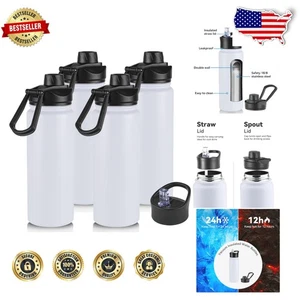 Stylish 24oz Insulated Water Bottles - Ideal Hydration for Active Lifestyles - Picture 1 of 8