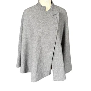 Mossimo Gris Totalmente Forrado Lana Poncho Capa Abrigo Mujer Talla S/M - Imagen 1 de 8