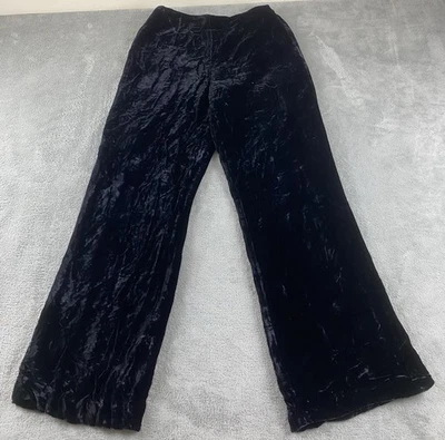 Pantalones para mujer Kate Hill Petite seda negros talla 4P cremallera lateral piernas acampanadas C36 Foto 1 de 4