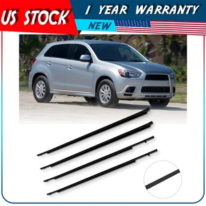 Fits 2011-2023 Mitsubishi Outlander Sport 4x Door Window Weatherstrip Seal Belt - Picture 1 of 9