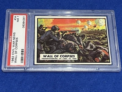 1962 Topps Civil War News Wall Of Corpses PSA 7 Graded Non Sports Card - Image 1 of 4