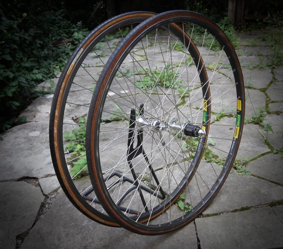 Shimano Dura Ace FH 7401 HB 7400 / Mavic MA40 / 36 H 6 Sp UG Clincher Wheel Set - Bild 1 von 4