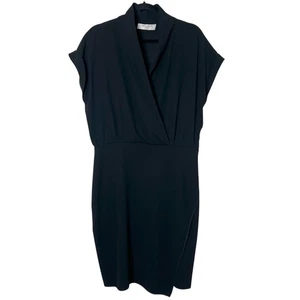 Abito MM LaFleur The Tory manica ad aletta finto avvolgente nero donna taglia 14 - Foto 1 di 10