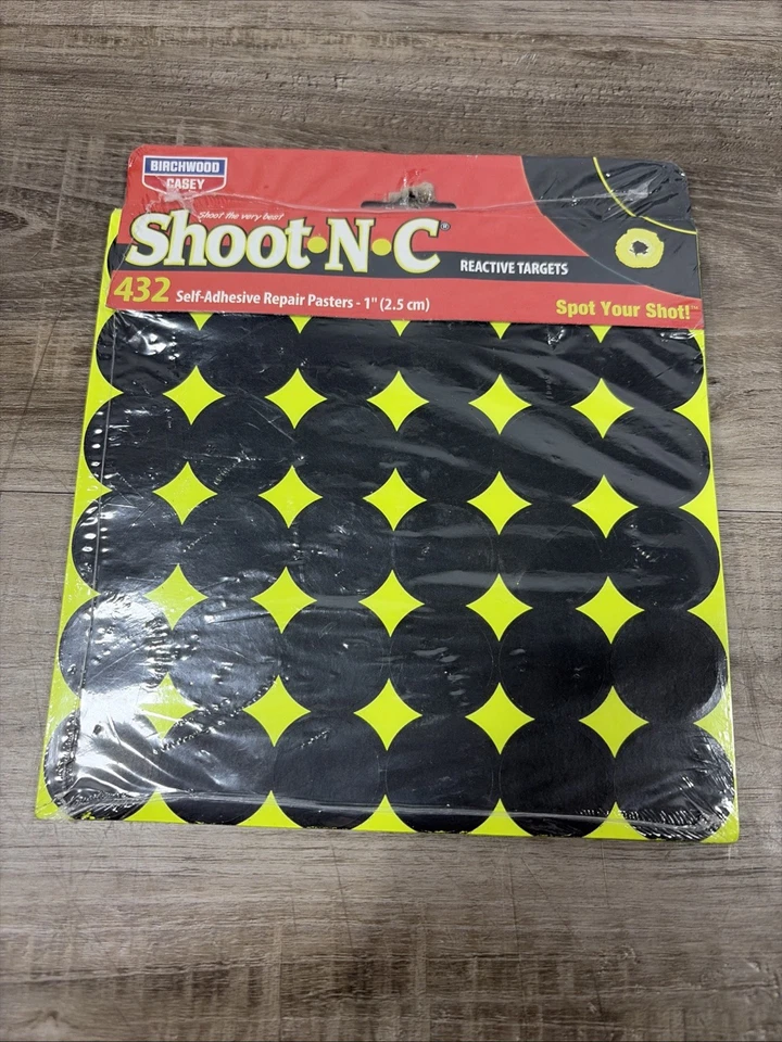 12 hojas de madera de abedul Casey (432) 1" Shoot-N-C objetivos puntos pastadores autoadhesivos Foto 1 de 2