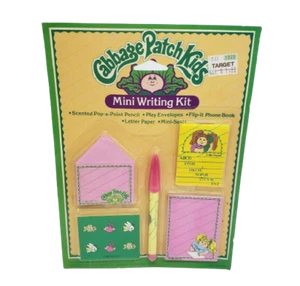 VINTAGE 1984 CABBAGE PATCH KIDS MINI WRITING KIT SCENTED PENCIL PAPER SEALS NOS - Picture 1 of 7