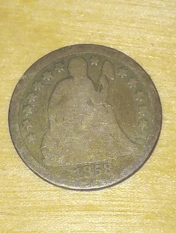 1858 United States Dime Circulated Worn Wreath Cover