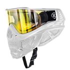 Hk Army Hstl Skull Paintball Goggle / Airsoft Mask (White, Gold)