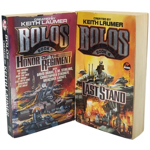 Vtg BOLOS Books 4 & 7 Set by Keith Laumer USA Baen Pub 1997 Small PB Military Ac - Bild 1 von 14