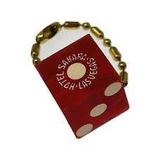 Vintage Sahara Hotel Las Vegas Casino Dice Key Chain Die Red Promotional