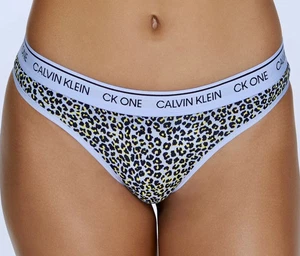 Calvin Klein CK One Baumwolle Mini Gepard Print blau Tanga Höschen Damen S L 7 XL 8 - Bild 1 von 9