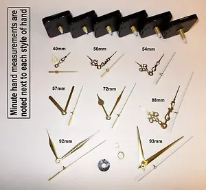 DIY Quartz Clock Movement / Mechanism + Gold Hands & Parts. Repair / Wall Clock - Picture 1 of 1