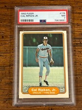 1982 Fleer CAL RIPKEN JR ROOKIE #176 PSA 7 NM