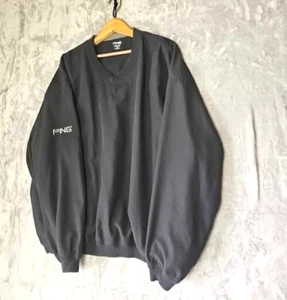 Ping Collection Golf Pullover Windbreaker Jacket Black Men’s Size XL - Picture 1 of 8