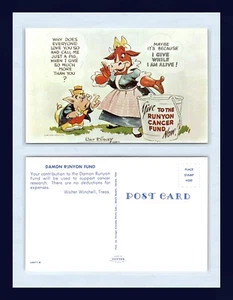 WALT DISNEY PIG AND COW SUPPORT WALTER WINCHELL'S DAMON RUNYON FUND CIRCA 1947 - Picture 1 of 1