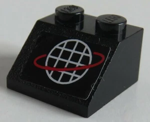 LEGO-Dachstein/Slope 45 2 x 2 bedruckt mit Alpha Team Motiv, schwarz # 3039pb030 - Bild 1 von 1