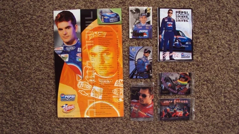 Lot of 7 different - Jeff Gordon #24 " FRITO'S - PEPSI " NASCAR CARDS POSTCARD Cover