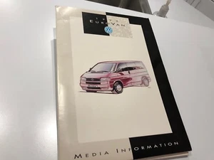 Rare Vintage 1993 Volkswagen of America 1993 Vanagon Press kit - Picture 1 of 8