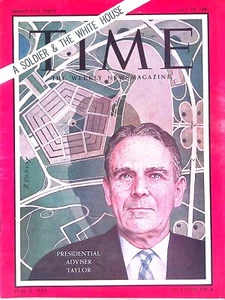 1961 28. Juli Time Magazine General Maxwell Taylor, Präsidentenberater - Bild 1 von 3