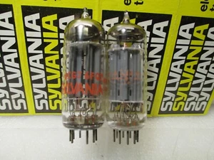 6FQ7 / 6CG7 SYLVANIA 6% PLATINUM MATCHED PAIR TV7 GETESTET - Bild 1 von 2