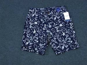 Van Heusen Blue Label Men's Navy Blue Chino Shorts Size 77R/W30 New With Tags - Picture 1 of 10