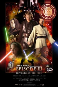 REVENGE OF THE SITH V2 EP3 STAR WARS ORIGINAL CINEMA MOVIE PRINT PREMIUM POSTER - Imagen 1 de 6