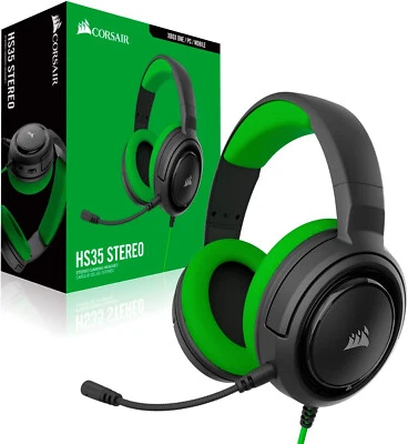 Corsair OFFICIAL HS35 Stereo Gaming Headset (XBOX/PC/Mobile/PS4/Switch) *GREEN* - Image 1 of 4