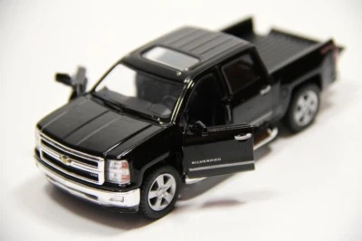 5" Kinsmart 2014 Chevrolet Silverado Truck Diecast Model Toy 1:46 Chevy - BLACK - Image 1 of 3