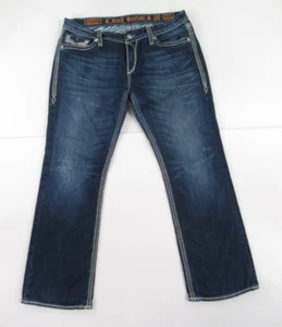 ROCK REVIVAL MUJER DARCY EASY BOOT JEANS ETIQUETA TALLA 34 MEDIDA 38X30 1/2 #G290 - Imagen 1 de 9